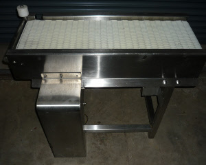 Stainless Steel Pause conveyor with clutch/brake 1040mm long - Duotek Surplus Machinery